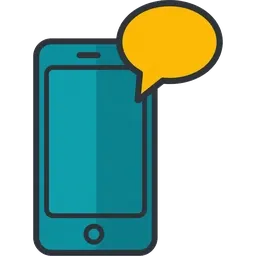 Smartphone mit Sprechblase